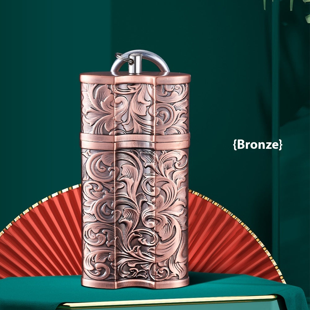 Keychain Portable Compact Mini Metal Ashtray