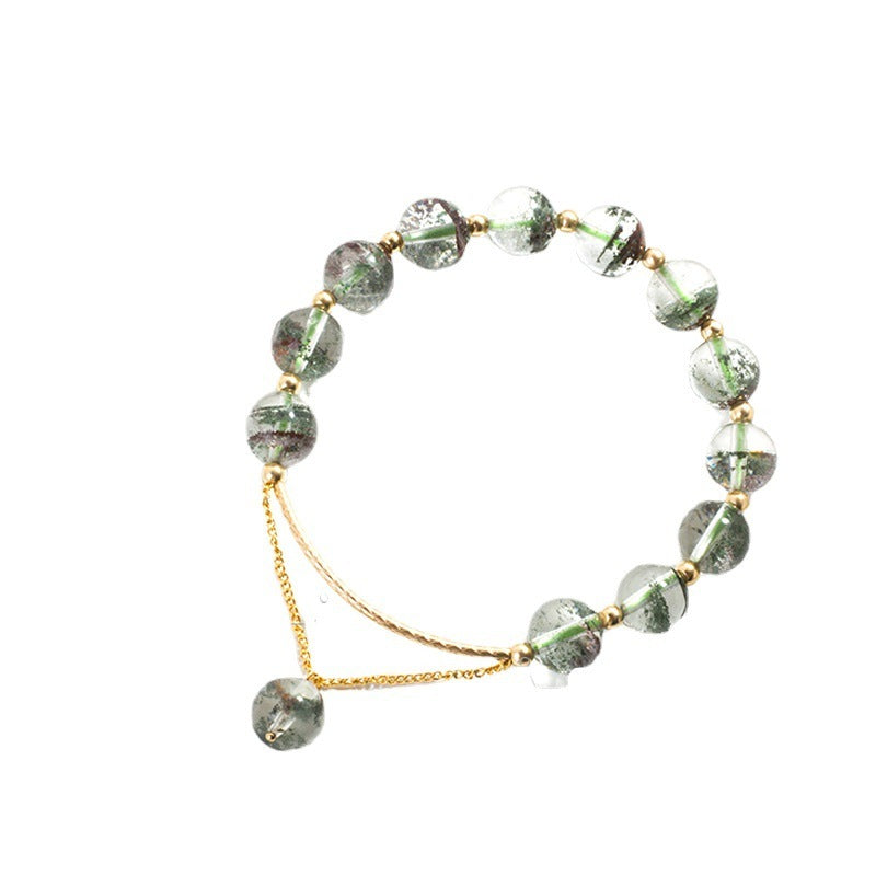Caifajing Crystal Bracelet Female Simple Green Ghost Red Rabbit Fur Crystal Bracelet