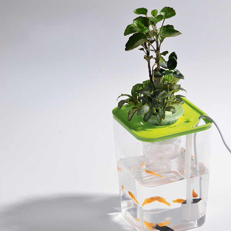 Free water change creative desktop fish tank