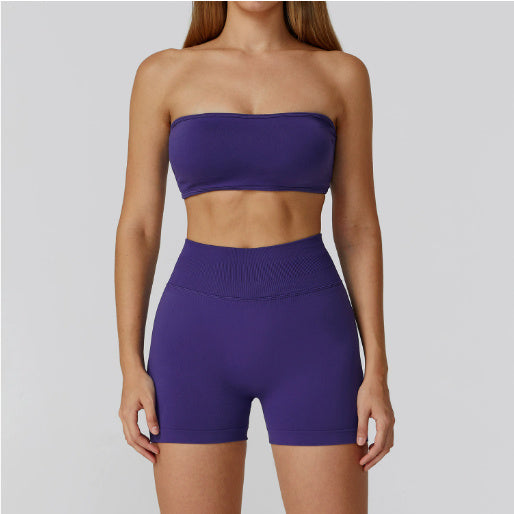 Hollow-out Beauty Back High Waist Yoga Clothes Fitness Suit