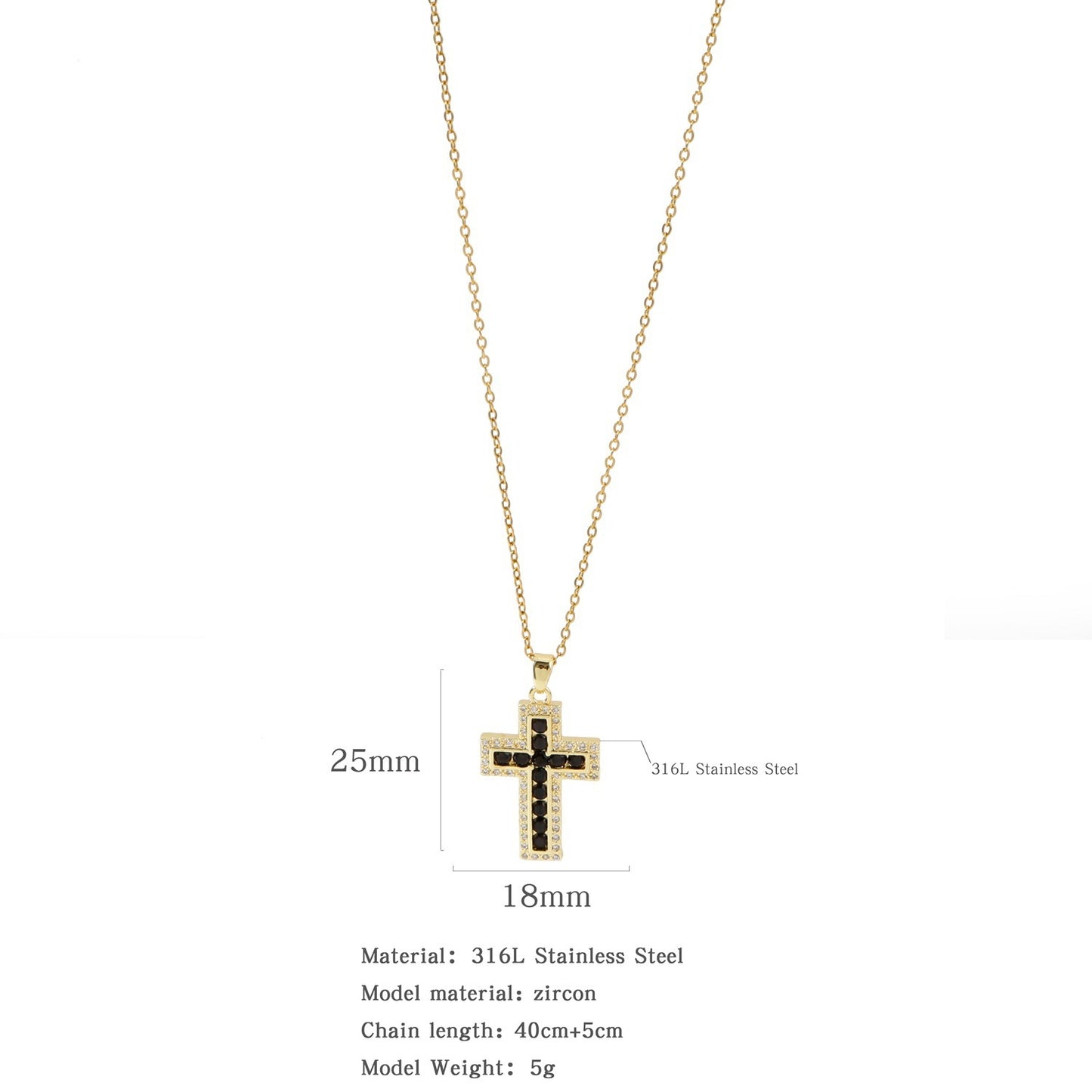 Micro Zircon-inlaid Pendant Copper Electroplating