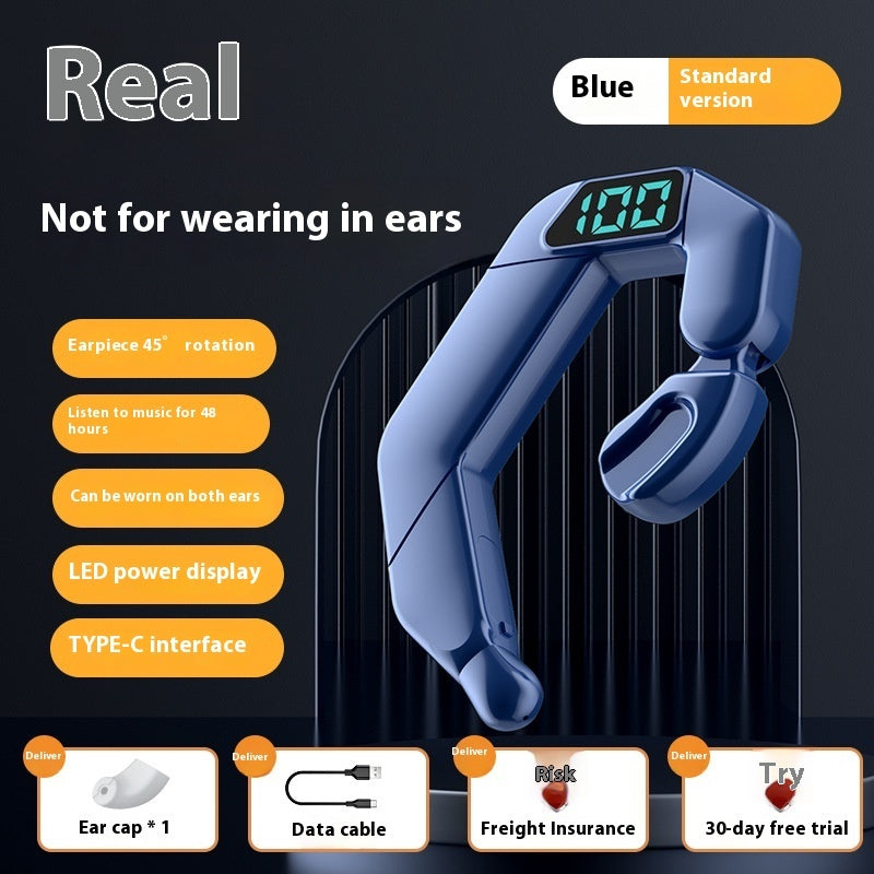 Bone Conduction Ear-mounted Digital V19 Bluetooth Headset