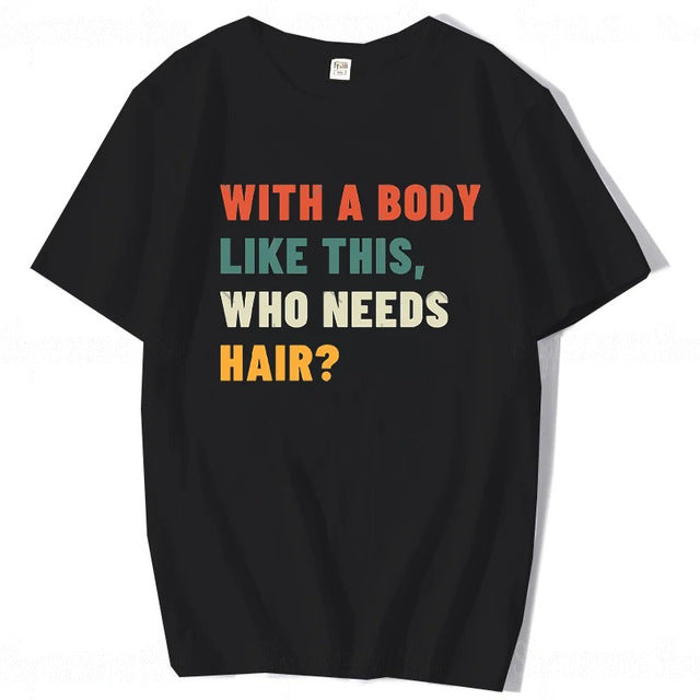 Plus Size Men's Cotton Short-sleeved Summer English Letter Printed T-shirt Top Men