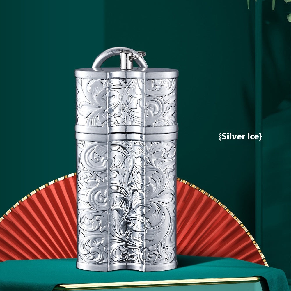 Keychain Portable Compact Mini Metal Ashtray