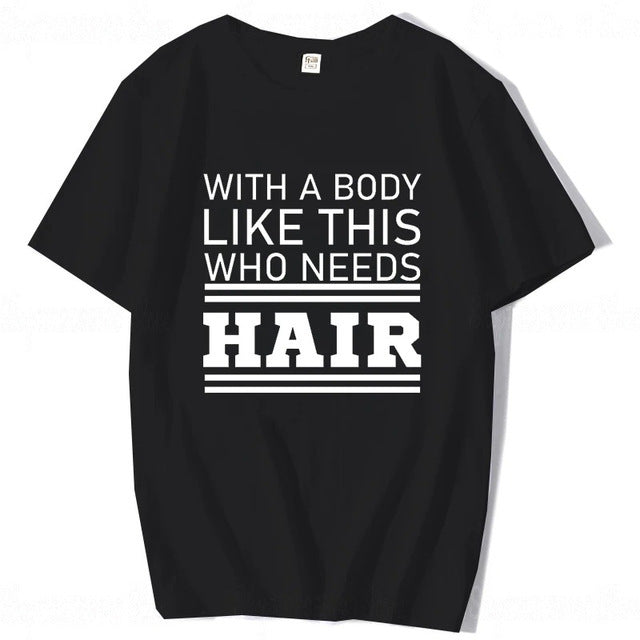 Plus Size Men's Cotton Short-sleeved Summer English Letter Printed T-shirt Top Men