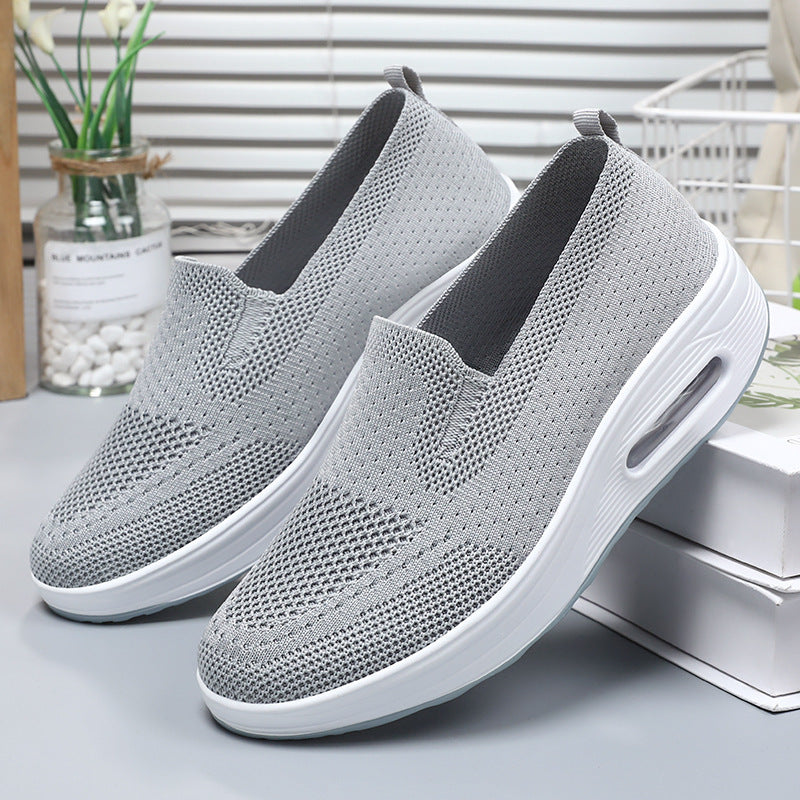 Women's Casual Shoes Breathable Flyknit Shock-absorbing