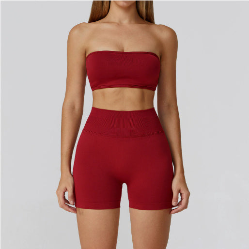 Hollow-out Beauty Back High Waist Yoga Clothes Fitness Suit