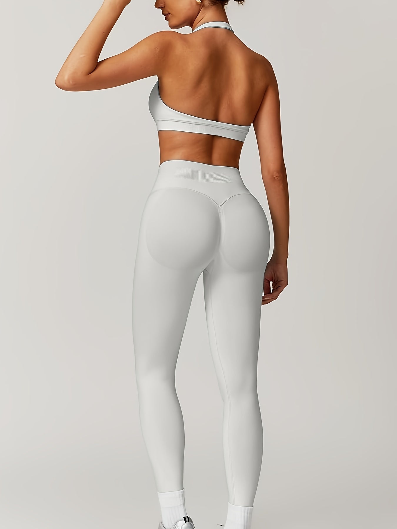 Women's Yoga Workout Set Supportive Sports Bra High-Waist Leggings