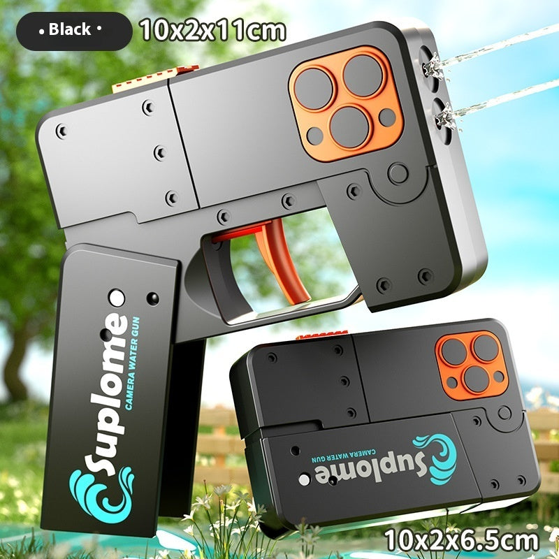 Folding Mobile Phone Water Gun Continuous Hair Double Head Jet