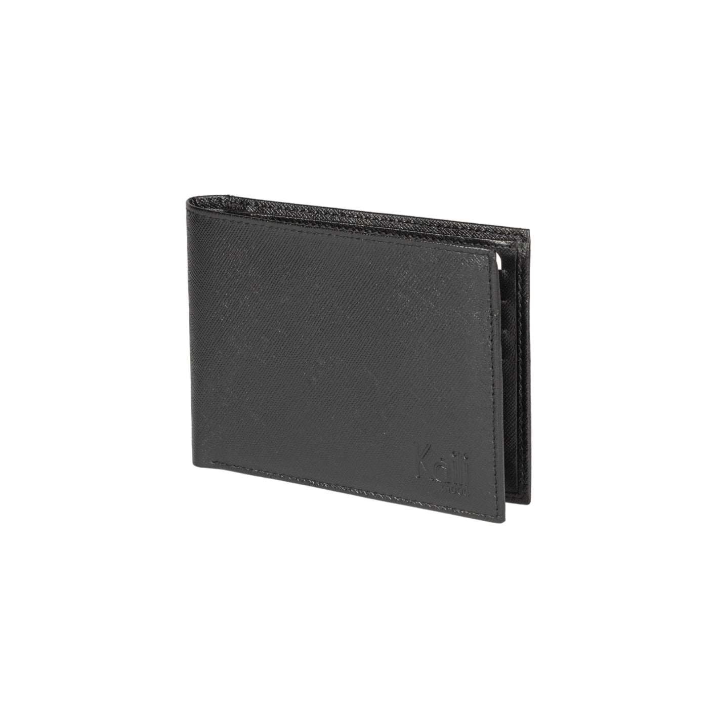 K10812AB | Men's Wallet in Genuine Saffiano Leather. Black. 8 credit card slots. Closed dimensions: 12.5 x 9.5 x 1 cm. Packaging: Rigid Gift Box with bottom/lid