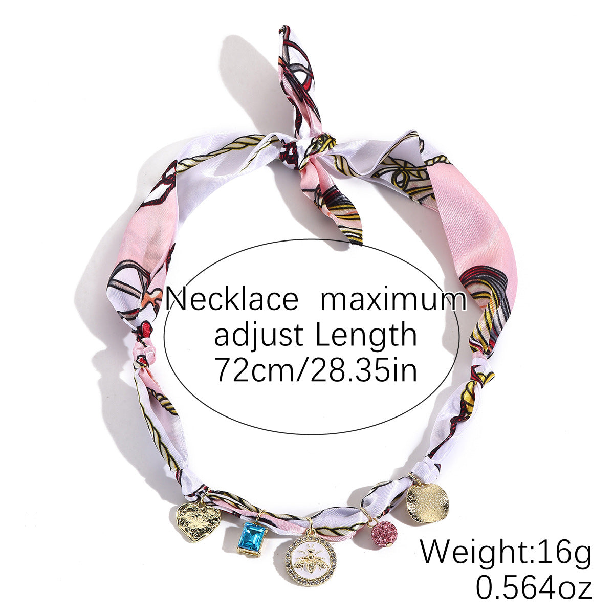 Summer Scarf Necklace Multi-pendant Pearl All-match Light Luxury Silk Scarf Necklace