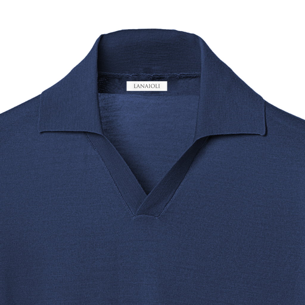 Men's Short Sleeved Polo Shirt Pure Extrafine Merino Wool-1