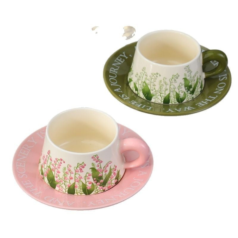 Coffee Cup Ceramic Cup Saucer Set