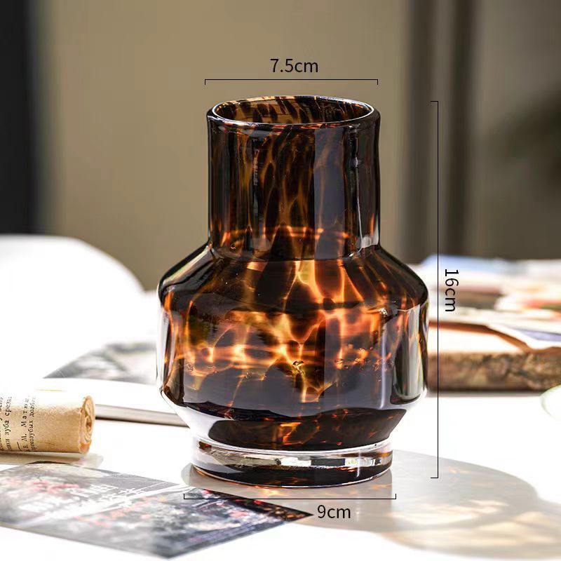 New Glass Leopard Vase Light Luxury Vase