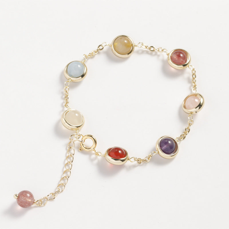 Bracelet Women's Transfer Strawberry Crystal Sea Sapphire Colorful Crystal