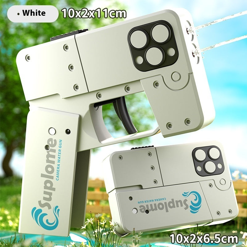 Folding Mobile Phone Water Gun Continuous Hair Double Head Jet