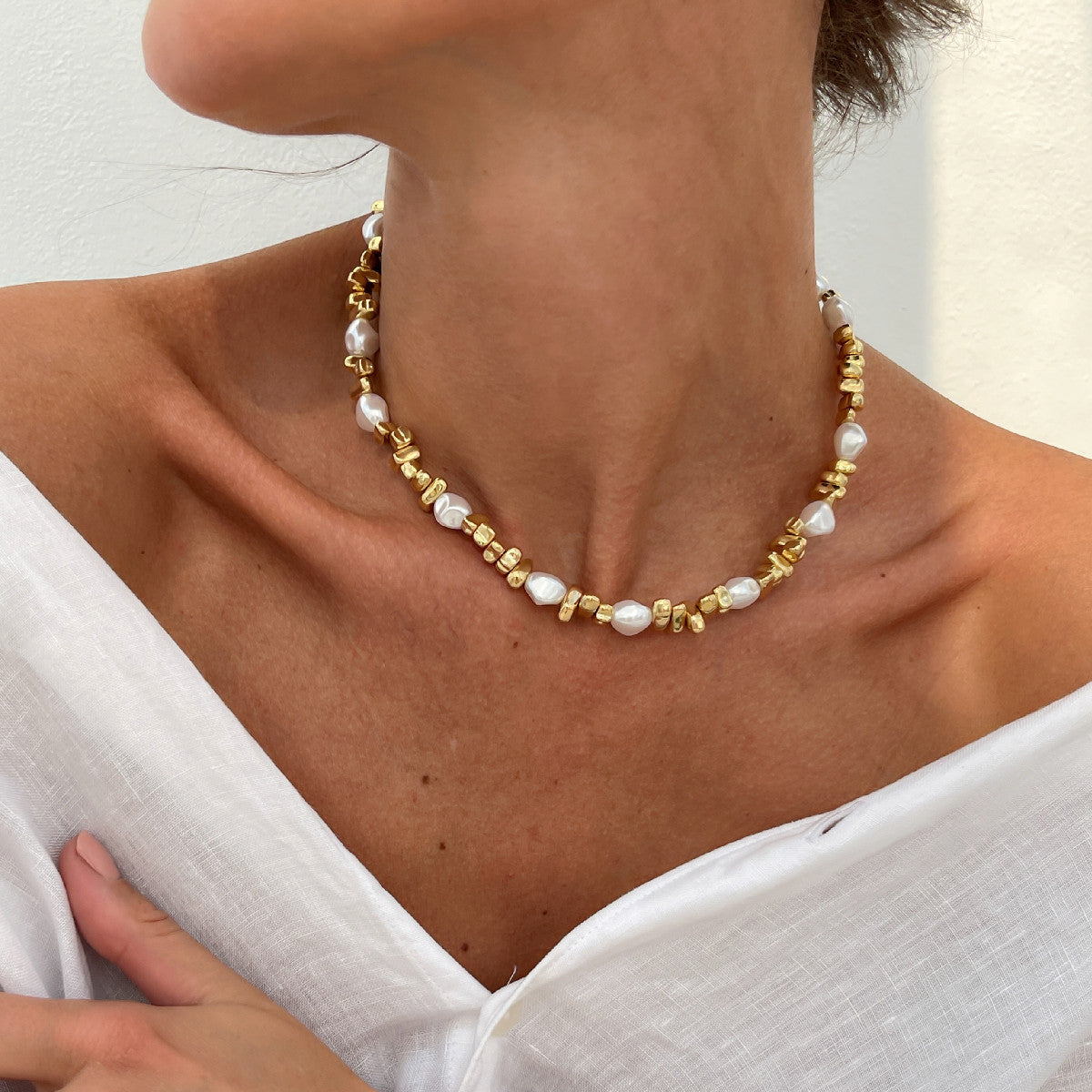 Personalized Trendy Shaped Pearl Necklace For Women