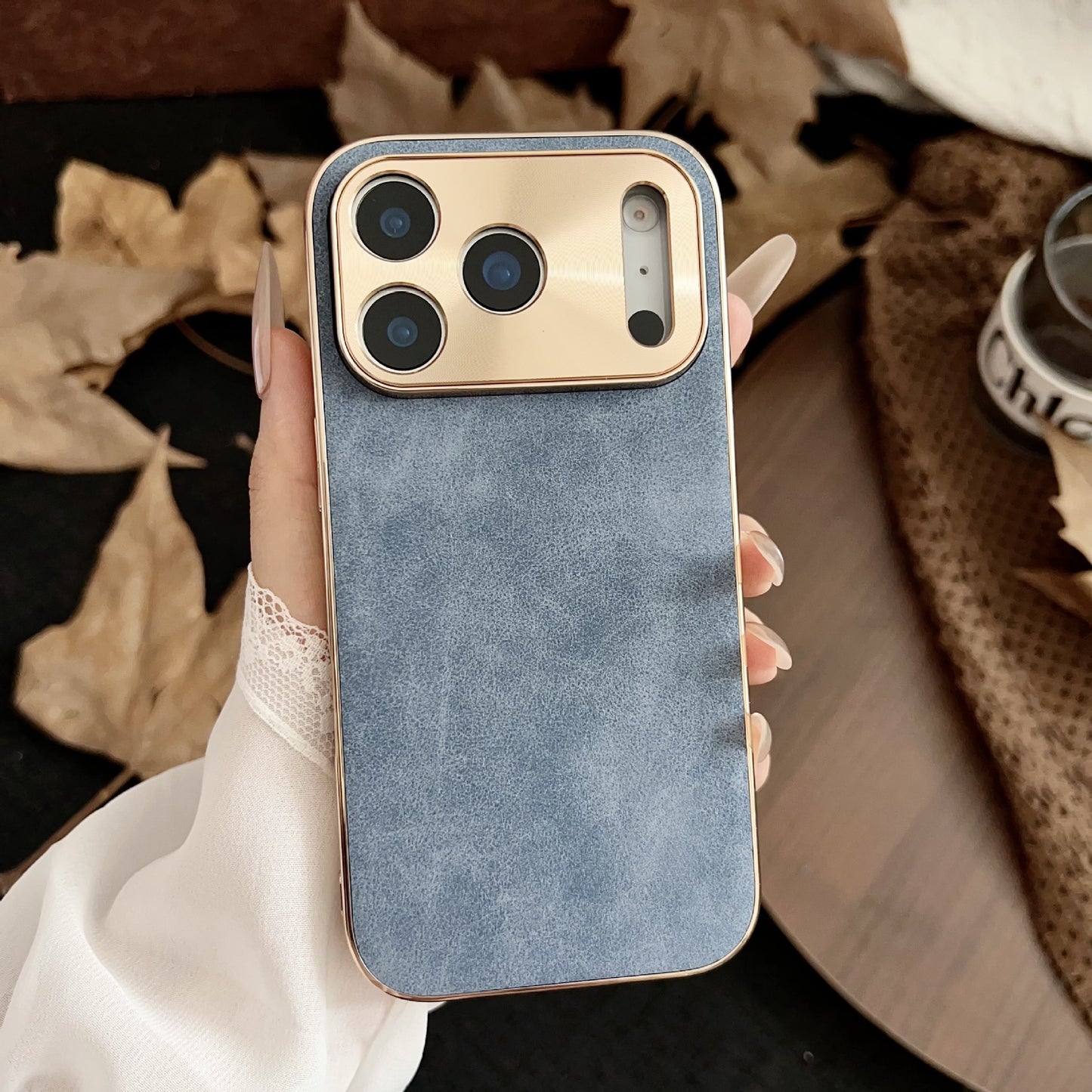 Phone Case Electroplated Metal Fine Hole Lens Protective Cover