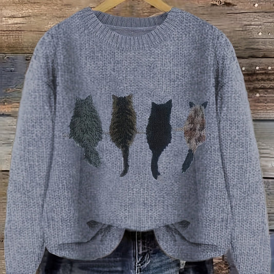 Cute Dog Thick Needle Sweater For Women