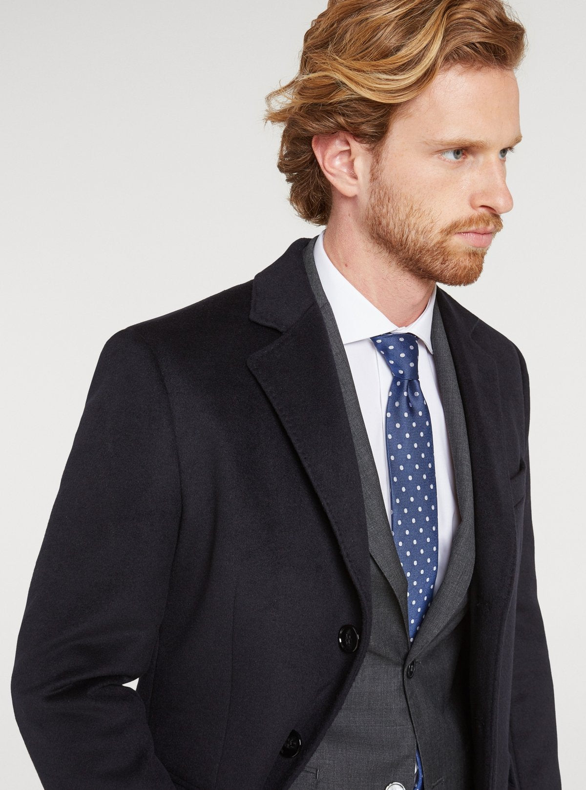 Cappotto monopetto in misto cashmere.
