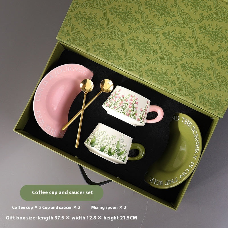 Coffee Cup Ceramic Cup Saucer Set