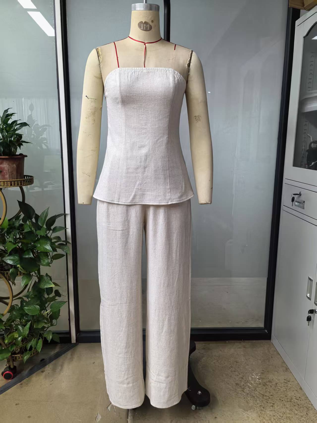 Ladies' Boob Tube Top Casual Pants Suit