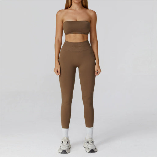 Hollow-out Beauty Back High Waist Yoga Clothes Fitness Suit