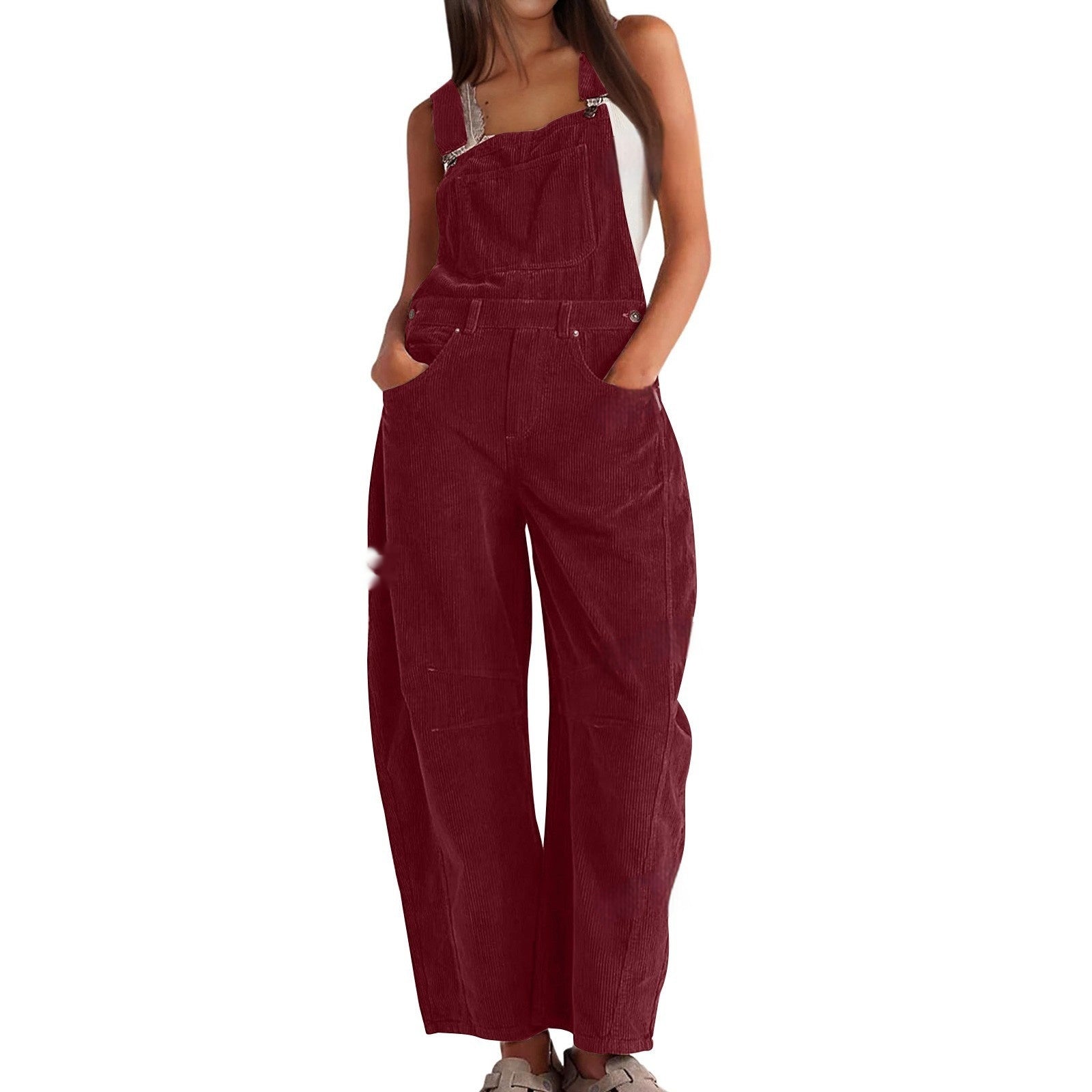 European And American Bib Women's Fashion Jumpsuit Women's Loose New