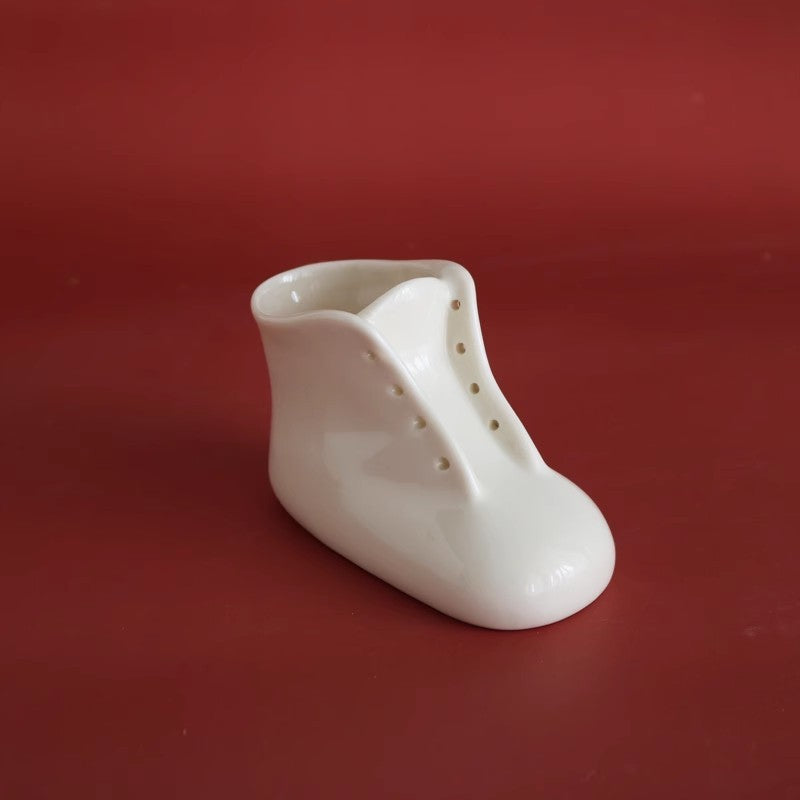 Creative High Heels Baby's Shoes Vessel Shapes Cream