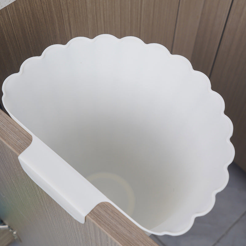 Flowers Shape Kitchen Hanging Trash Can Desktop Clutter Basket Cabinet Wall Mounted Garbage Bin Container Household