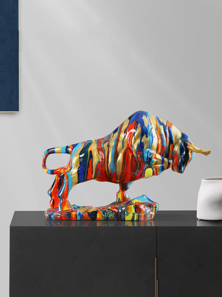 Creative Cow Decoration Office Decoration Living Room TV Cabinet Wine Cabinet Desktop Home Accessories Crafts Modern Simple