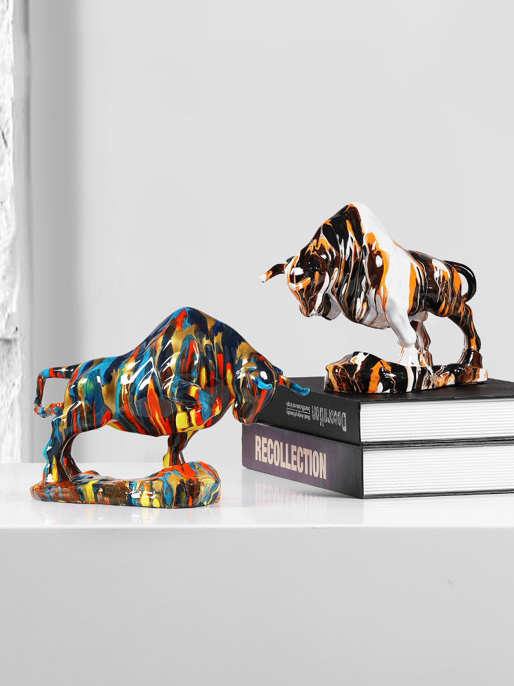 Creative Cow Decoration Office Decoration Living Room TV Cabinet Wine Cabinet Desktop Home Accessories Crafts Modern Simple