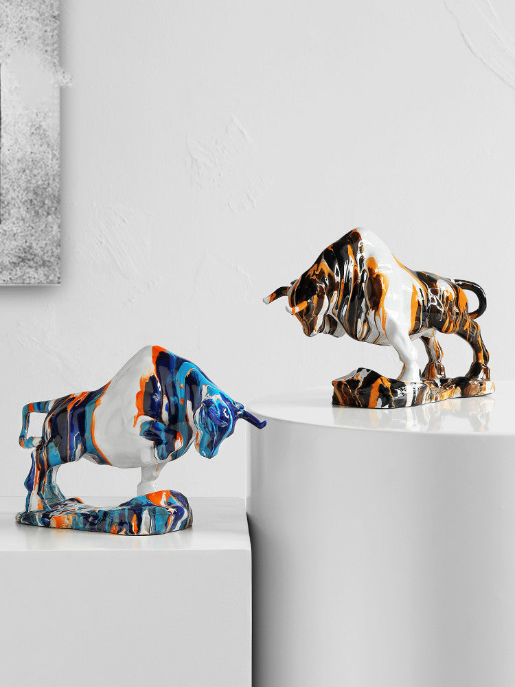 Creative Cow Decoration Office Decoration Living Room TV Cabinet Wine Cabinet Desktop Home Accessories Crafts Modern Simple