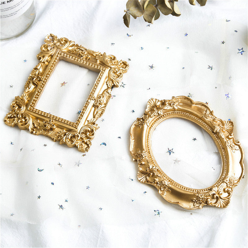 Golden Retro Photo Frame Art Jewelry Decoration Home Decoration