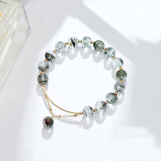 Caifajing Crystal Bracelet Female Simple Green Ghost Red Rabbit Fur Crystal Bracelet