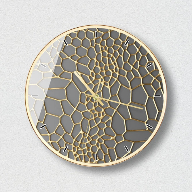 Horloge Design Br Gris Et Or