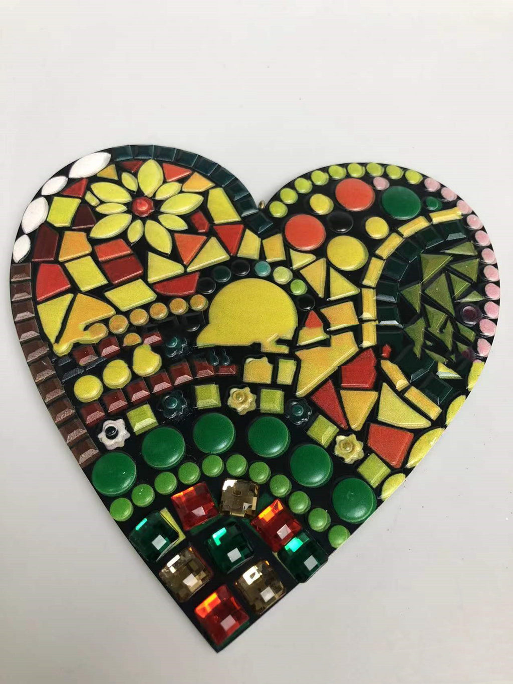New Garden Mosaic Heart Colorful Love Hanging