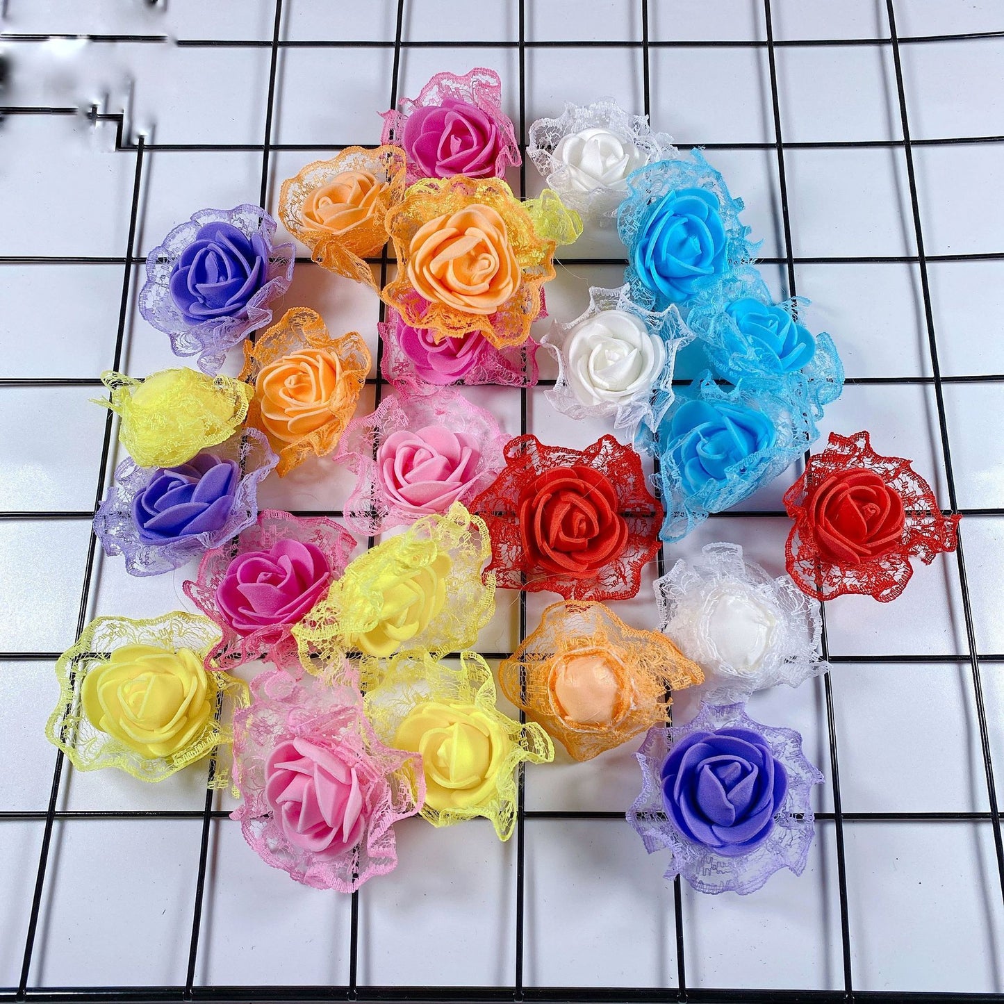 Lace rose head pe foam accessories