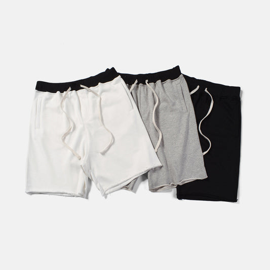 High Street Style Plain Loose Edge Invisible Zipper Shorts