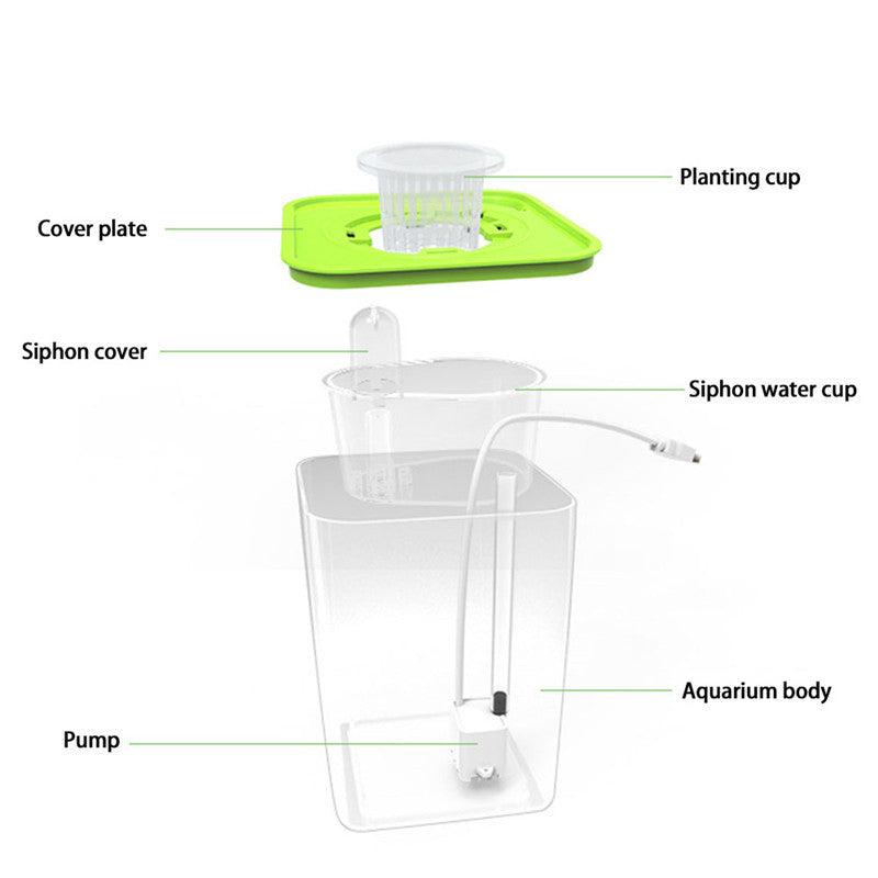 Free water change creative desktop fish tank