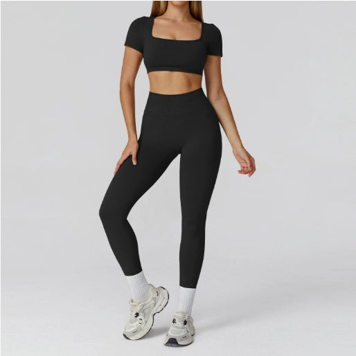 Hollow-out Beauty Back High Waist Yoga Clothes Fitness Suit