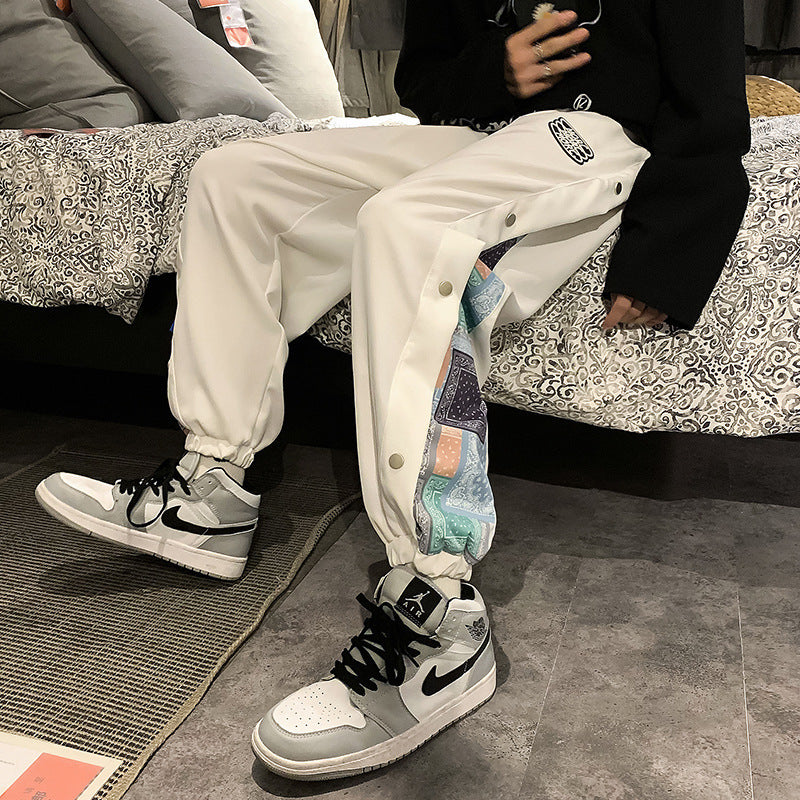 Men's Casual Loose Sports Breasted Sweatpants