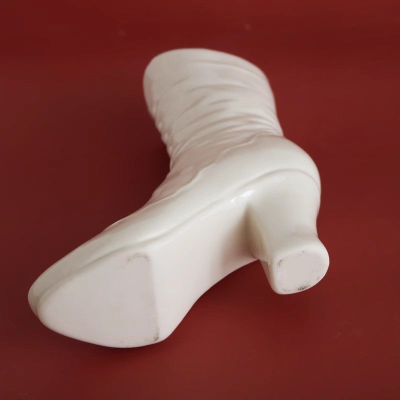 Creative High Heels Baby's Shoes Vessel Shapes Cream