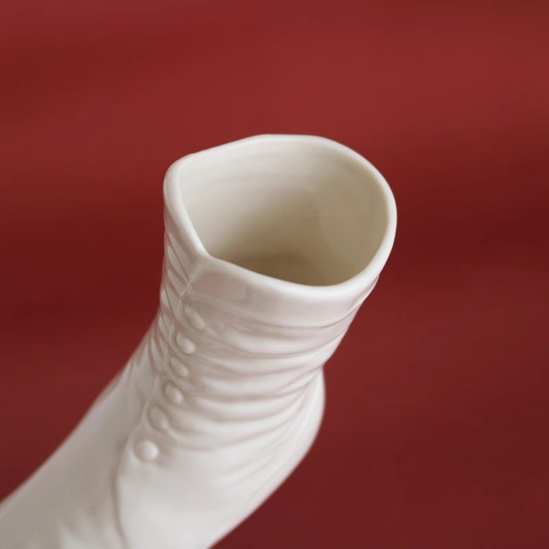 Creative High Heels Baby's Shoes Vessel Shapes Cream