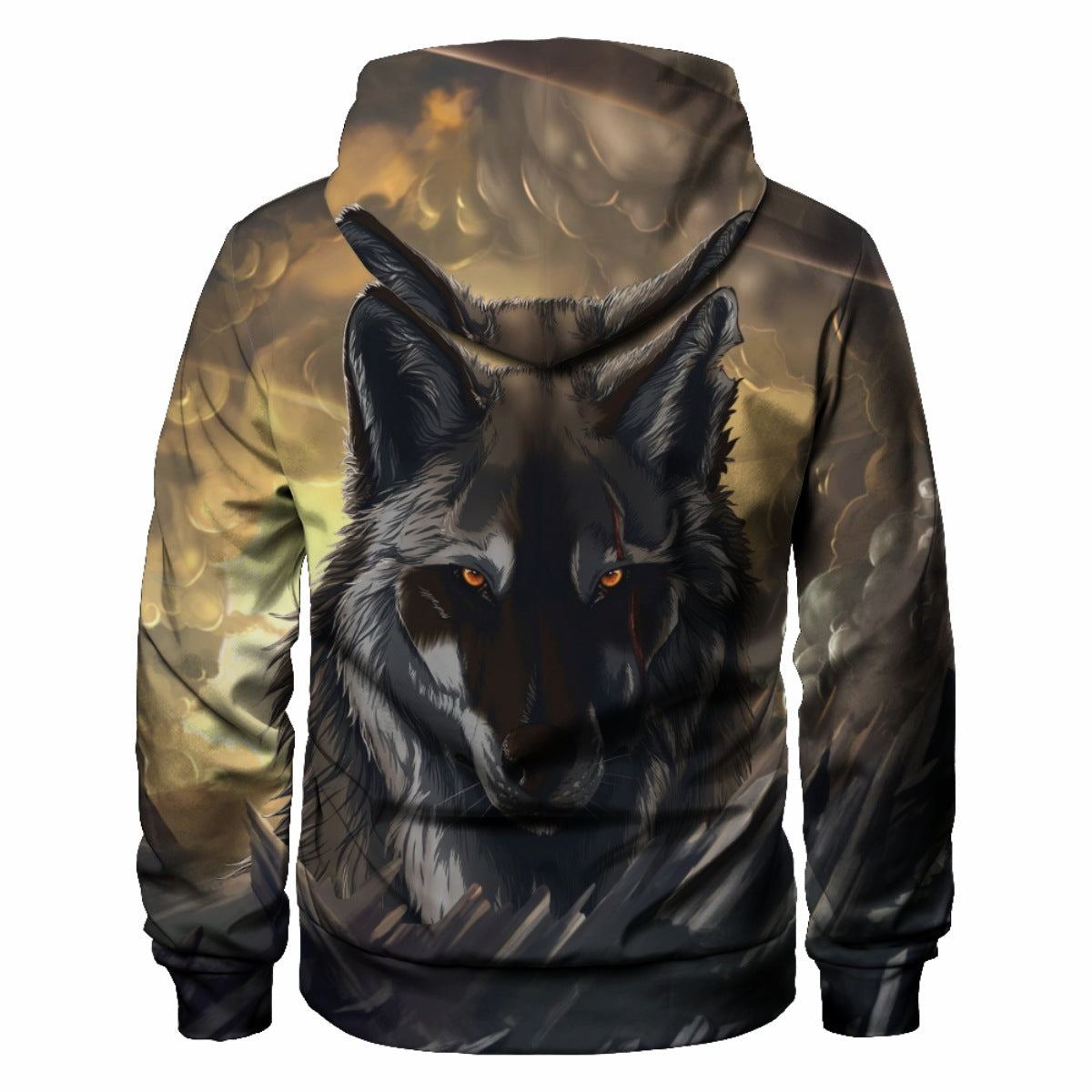 3D Digital Printing Wolf Men's Casual Loose Sweater