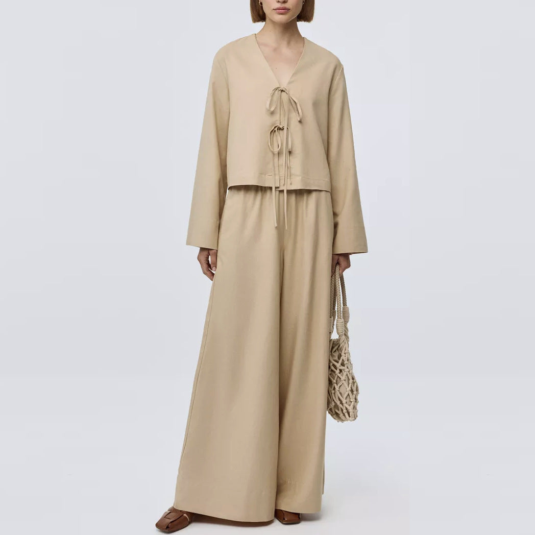 European And American Women's Clothing Fashion Lazy Two-piece Set