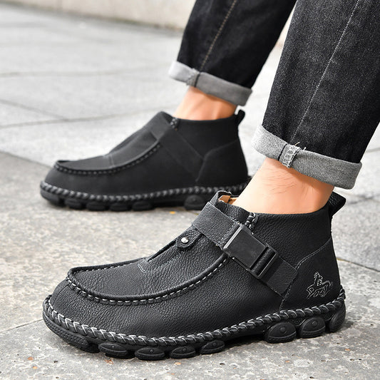 Handmade Stitching Casual Flat Bottom Slip On Lazy Shoes