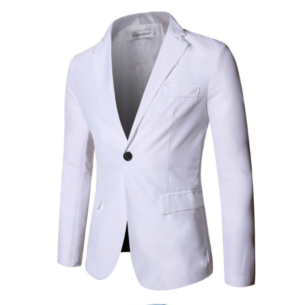 Autumn New Men's Casual Solid Color Suit Youth Fashion Slim-fitting Men's Clothing