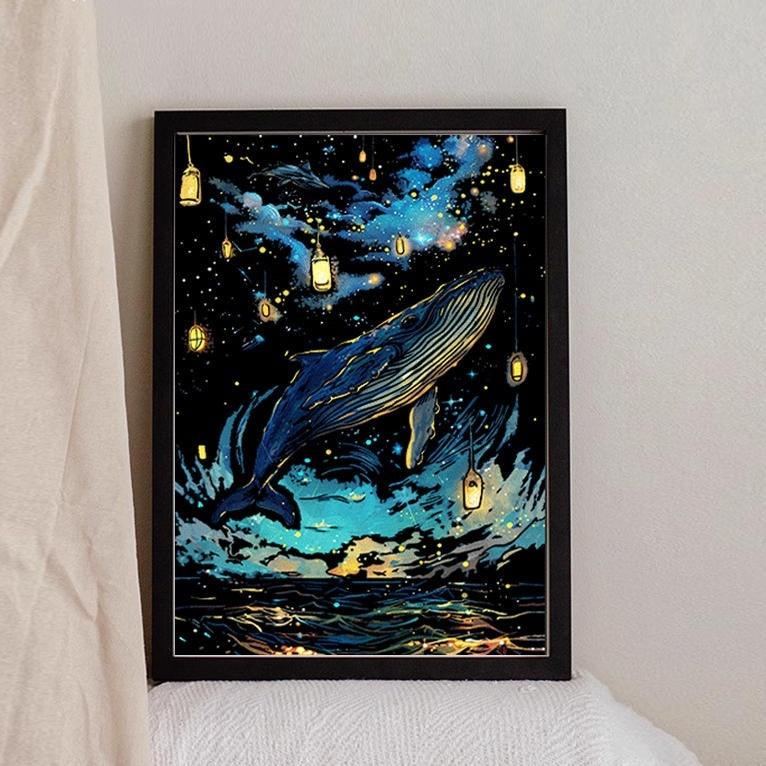 A4 Luminous Scraping Painting Colorful Scratch Paper Picture Book