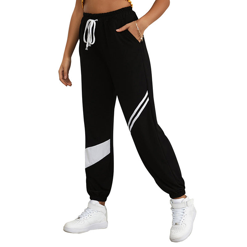 Women's Striped Drawstring Panties For Leisure Sports In Europe And America